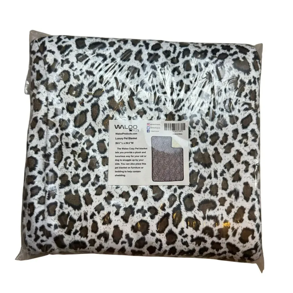 Pet Blanket Animal Print Cat Dog Soft Pad Protect Furniture Bedding New Waloo